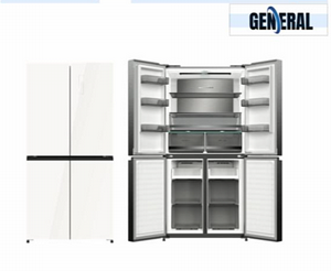 מקרר גנרל 4 דלתות דגם GE551GW זכוכית לבנה General מקרר גנרל 4 דלתות דגם GE551GW זכוכית לבנה General
