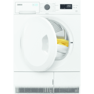מייבש כביסה זנוסי 8 קילו עם מעבה (קונדנסור) Zanussi ZDCB284B עם דלת אטומה